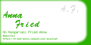 anna fried business card